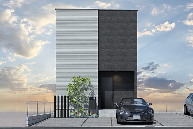 【■CGイメージパース/2号地外観パース■】(建物未完成のためイメージパースです)