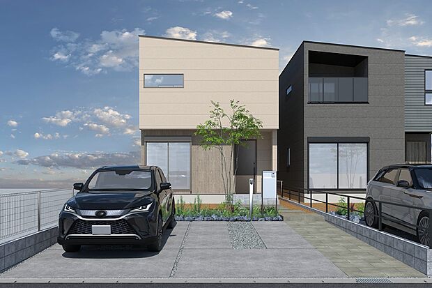 ■CGイメージパース/2号地外観パース（建物未完成のためイメージパースです）■