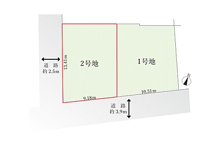 土地面積にはセットバック部分9.47ｍ2を含む。 