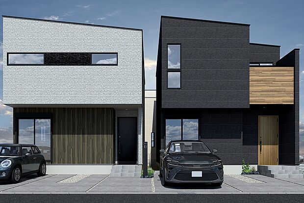 連棟イメージパース(右側4号地、左側5号地)
師勝西小学校・師勝中学校エリア。
保育施設、公園が周辺に揃った子育て世代にも嬉しい環境。
バロー徒歩14分と買い物施設も近く、新生活を始めやすい環境です。