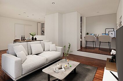 １号地内観パース：リビング