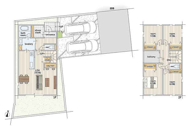 【4LDK】敷地面積には通行地役権部分26.35ｍ2を含みます。