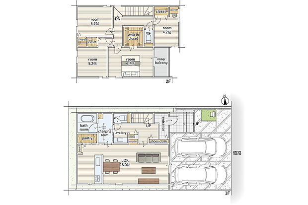 1号地/間取図