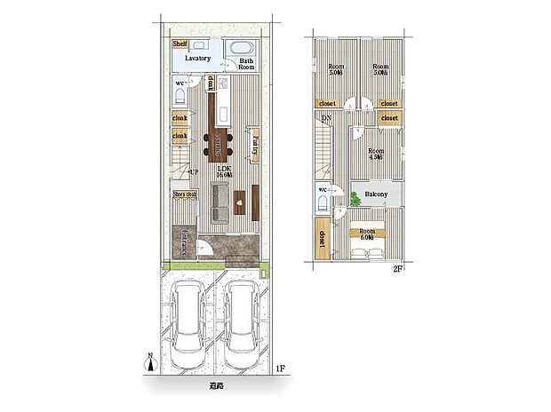 【4LDK】建物面積にはポーチ部分1.87m2を含みます。