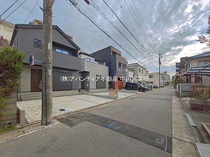 1号棟　前面道路を含む現地