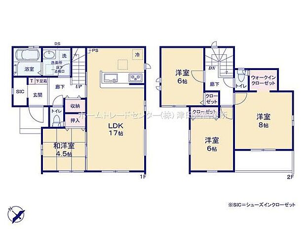(1号棟)、価格3890万円、4LDK、土地面積121.7m2、建物面積99.98m2