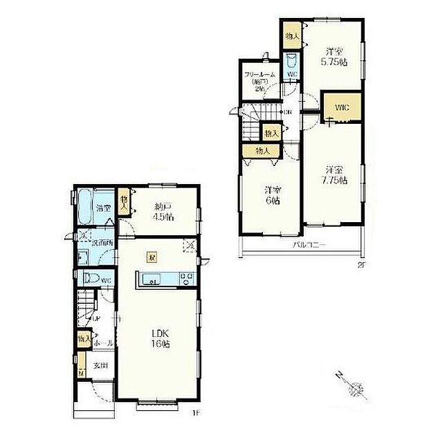 (B号棟)、価格5690万円、3LDK+2S、土地面積134.8m2、建物面積98.12m2