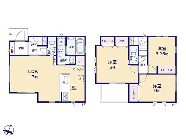 (2号棟)、価格4490万円、3LDK、土地面積85.05m2、建物面積86.12m2