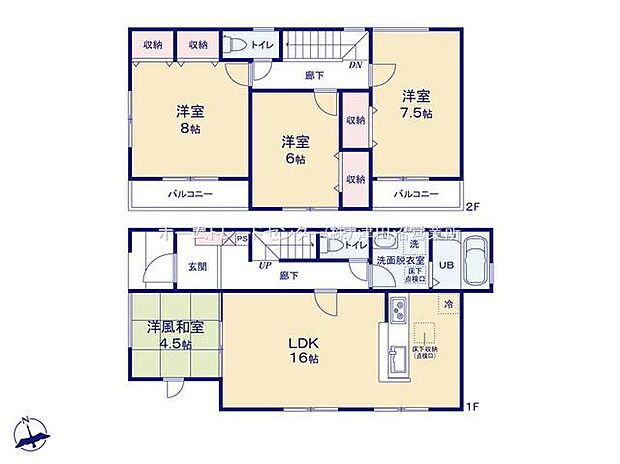 各居室に収納を完備しております。収納が豊富な住宅は居室空間がしっかりと使えるので暮らしやすさが断然に上がります。荷物を気にすることなく家具の配置をお好み通りにできるのも大きな魅力です。