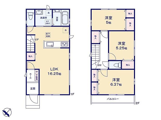 (B号棟)、価格3990万円、3LDK、土地面積85.64m2、建物面積82.8m2