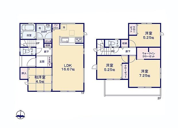 (1号棟)、価格2990万円、4LDK、土地面積121.81m2、建物面積95.64m2