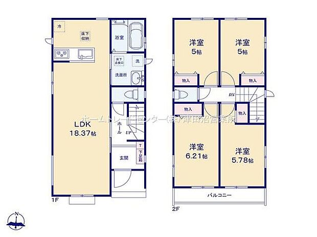 各居室に収納を完備しております。収納が豊富な住宅は居室空間がしっかりと使えるので暮らしやすさが断然に上がります。荷物を気にすることなく家具の配置をお好み通りにできるのも大きな魅力です。