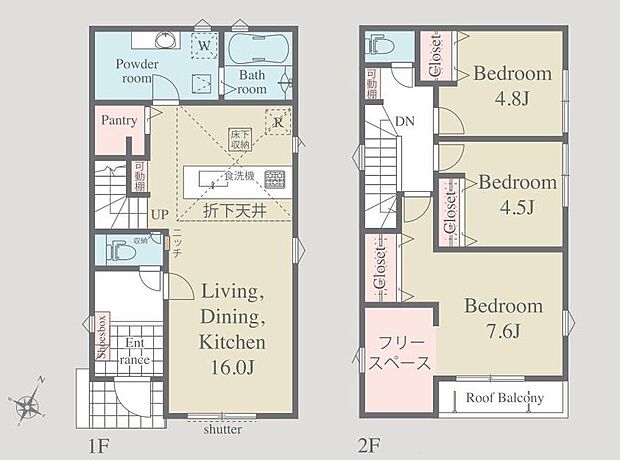 (2号棟)、価格3780万円、3LDK、土地面積101.28m2、建物面積91.08m2