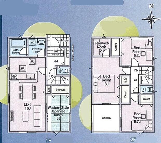 (5号棟)、価格3088万円、4LDK+S、土地面積137.11m2、建物面積95.98m2