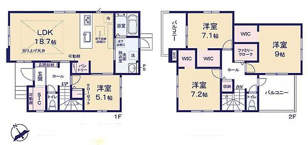 (1号棟)、価格6499万円、4LDK、土地面積144.73m2、建物面積114.88m2