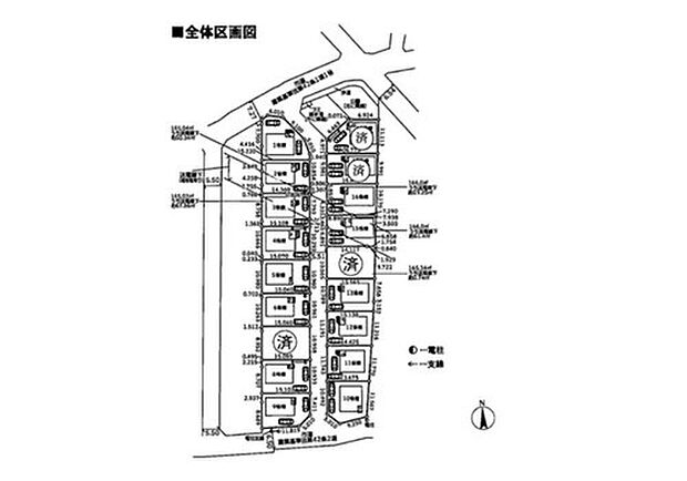 【【全体区画図】】新京成線「滝不動」駅徒歩9分♪全18棟の新築戸建て♪入居時期も近いと同世代のお友達も新たに作りやすいです♪