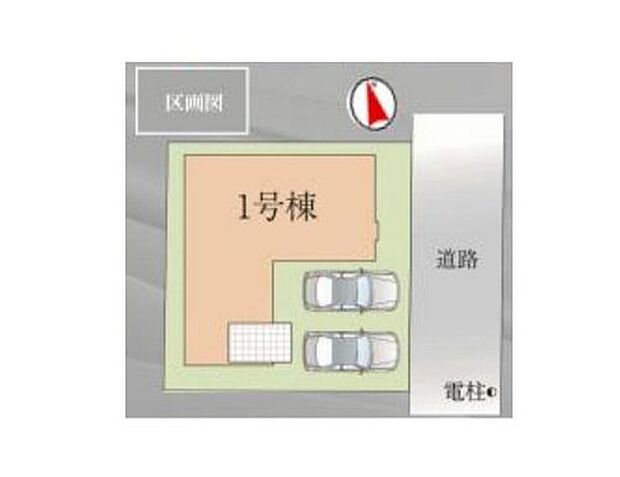 【全体区画図】◎駐車スペース2台分のゆとりあるスペース♪
◎食洗機・床暖房完備♪