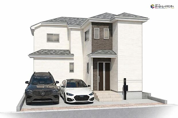 【完成予想図(外観)】当物件のご案内につきましては、営業スタッフが丁寧に御対応します♪休日、お仕事帰りなど、ご都合に合わせていつでもご案内いたします♪周辺環境と併せて、実際に現地をご確認ください♪