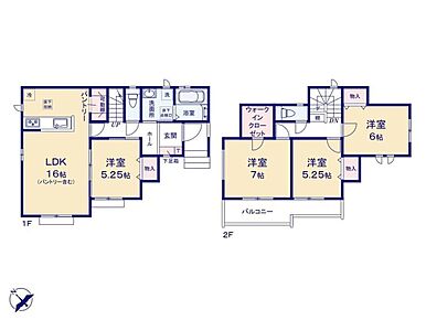 ◆リビング横の居室は客間や書斎、キッズスペース等にも便利♪◆衣類や小物をまとめて収納できる便利なWIC♪◆玄関から洗面室へスムーズに移動◎お子様の手洗い習慣も自然と身につきそうです♪ 
