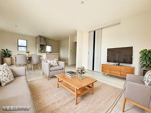 ■くつろぎと笑顔が集まる、心温まるリビング