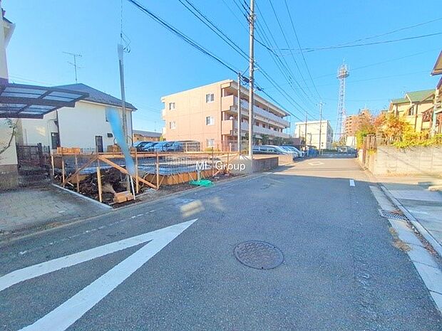 【前面道路含む現地写真】■新しい住まい、街の新しい風景