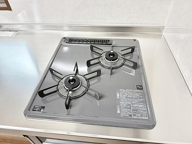 【2口ガスコンロ】■お掃除のしやすいコンロで楽しくお料理