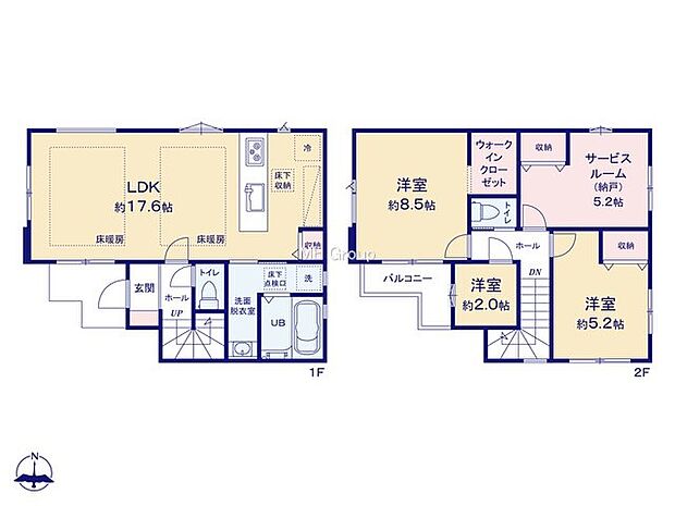 【3LDK+S】1号棟