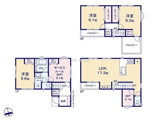 【3LDK+2S】9号棟  