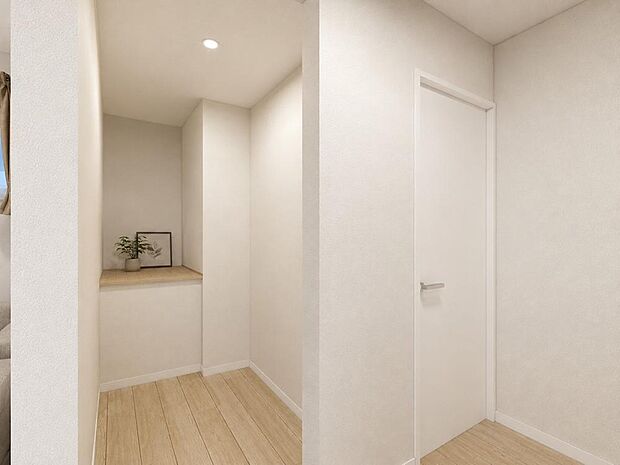 【3階ウォークインクローゼット※完成イメージパース(A)】屋上庭園をもっと楽しむための、3Fウォークインクローゼット。BBQセットや屋外用テーブル・チェアなど、屋上で使うアイテムをたっぷり収納できます。