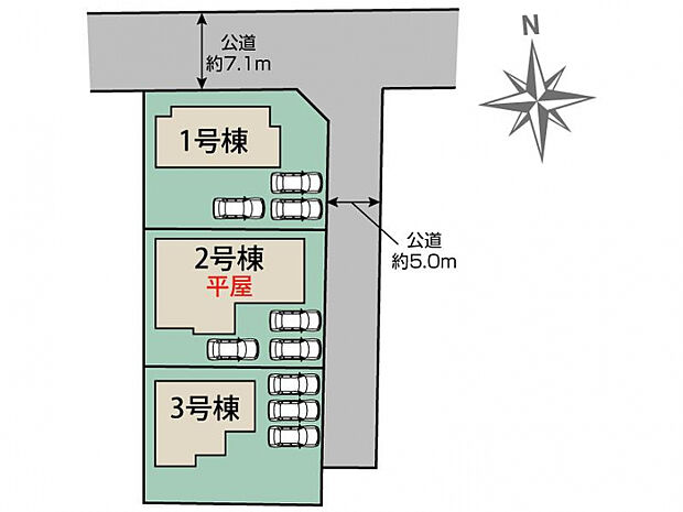 安中市板鼻3棟 区画図
