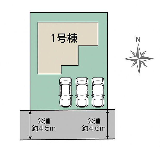 高崎市吉井町長根2期1棟 区画図