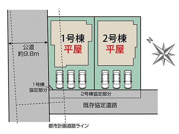 桐生市相生町1丁目2棟　区画図