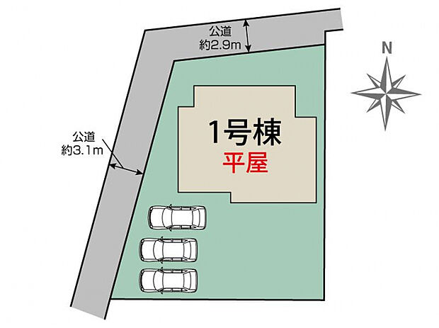 高崎市日高町1棟 区画図