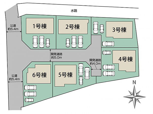 高崎市下豊岡町6棟 区画図