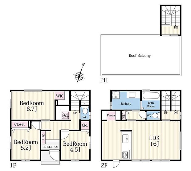(C棟)、価格2398万円、3LDK、土地面積106.64m2、建物面積94.38m2