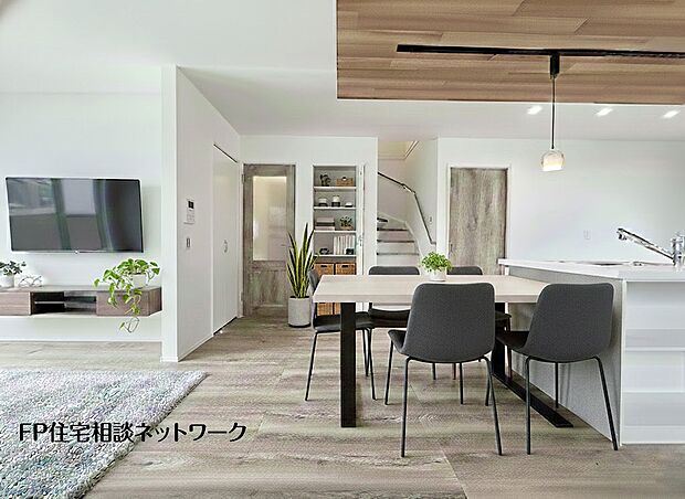 ■リビング■本画像はAIがCGで家具作成しており、実際の現地に家具は設置されておりません。また、販売価格に家具、小物等は含まれておりません。