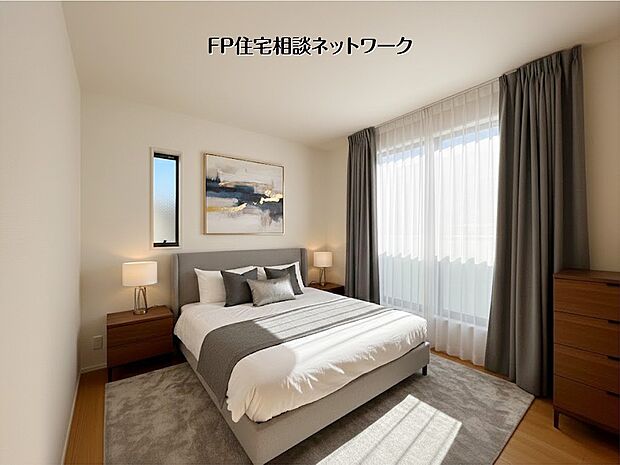 【洋室│5.3帖】 本画像はAIがCGで家具を作成しており、実際の現地に家具は設置されておりません。また、販売価格に家具等は含まれておりません。