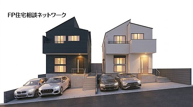 完成予想イメージ:3路線利用可能な「溝の口」駅まで徒歩15分の好立地!都内へのアクセスも良く、都内では難しい土地面積133m2以上のゆとりの2階建て住宅です。