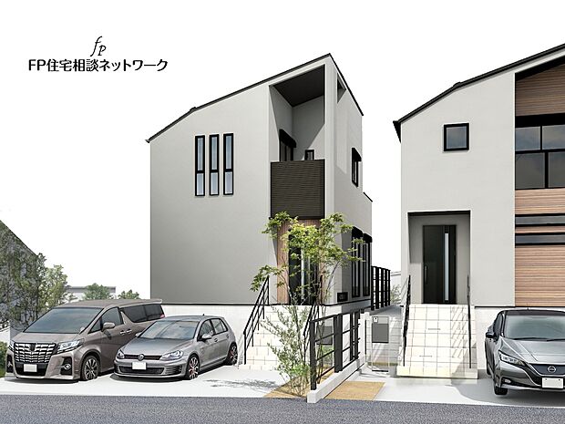 【外観】1号棟は18帖の広々したLDKに木目調を基調にした暖かい雰囲気の建物です。