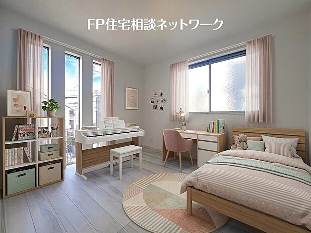 【リビング以外の居室】■寝室■本画像はAIがCGで家具作成しており、実際の現地に家具は設置されておりません。また、販売価格に家具等は含まれておりません。