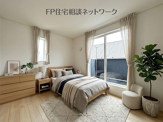 【リビング以外の居室】■寝室■本画像はAIがCGで家具作成しており、実際の現地に家具は設置されておりません。また、販売価格に家具等は含まれておりません。