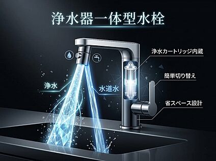 浄水器一体型水栓　