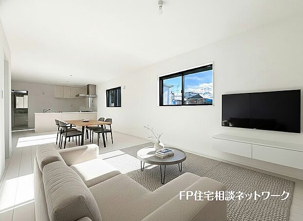 ■リビング■本画像はAIがCGで家具作成しており、実際の現地に家具は設置されておりません。また、販売価格に家具等は含まれておりません。