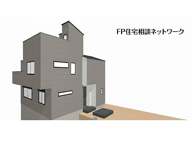 完成予想イメージ：東急田園都市線沿線の閑静な住宅街にスタイリッシュなデザイナーズハウスが誕生！機能性とデザインを融合した住宅です。