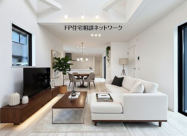 ■リビング■本画像はAIがCGで家具作成しており、実際の現地に家具は設置されておりません。また、販売価格に家具、小物等は含まれておりません。