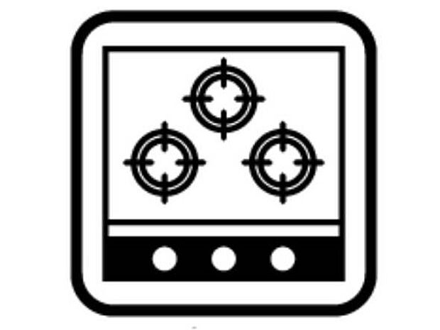 【その他】3口ガスコンロ 同時並行で調理しやすい3口コンロです。お料理を同時にすすめることができ、料理時間の短縮にもなります。