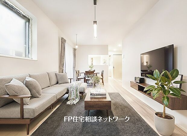 【リビング】■リビング■本画像はAIがCGで家具作成しており、実際の現地に家具は設置されておりません。また、販売価格に家具等は含まれておりません。