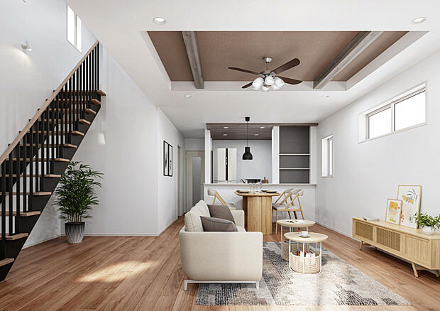 完成予想図　内観　（6）号棟　※こちらのCGパースはイメージです。実物とは異なる場合がございます。家具付き販売ではございません。