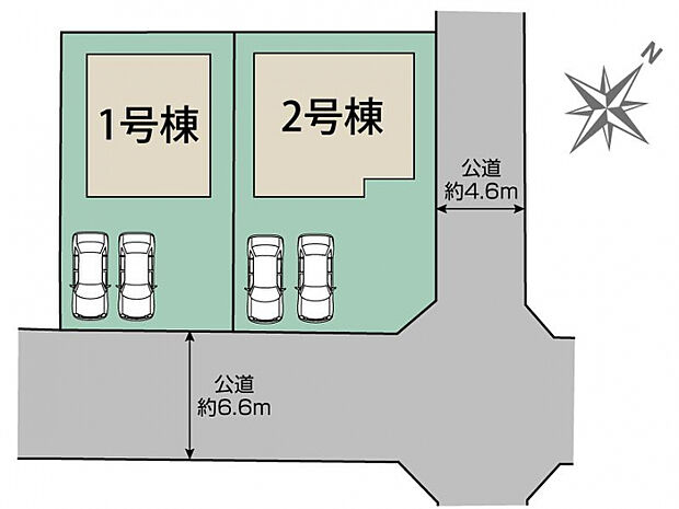 福岡市西区野方3丁目2棟 区画図