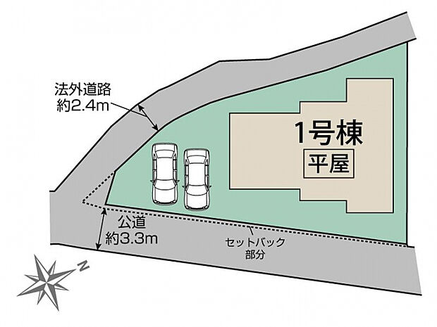 糟屋郡宇美町明神坂1丁目2期1棟 区画図